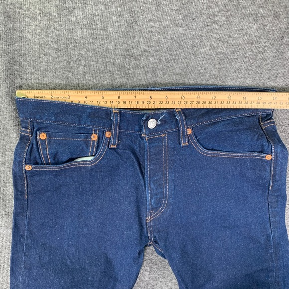 Levis 501 Made & Crafted Jeans Men 32x32 Selvedge Blue Denim Button Fly - Picture 6 of 13